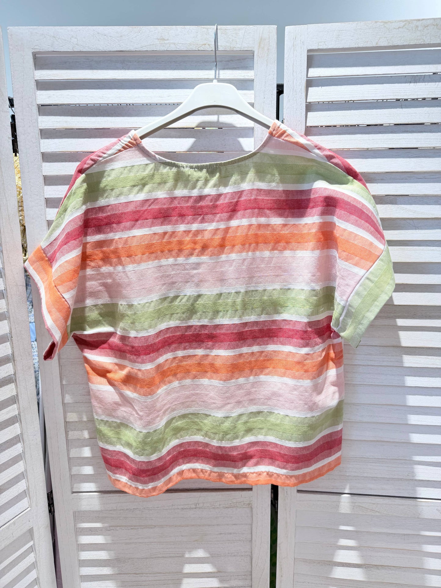 Gestreifte Baumwollbluse