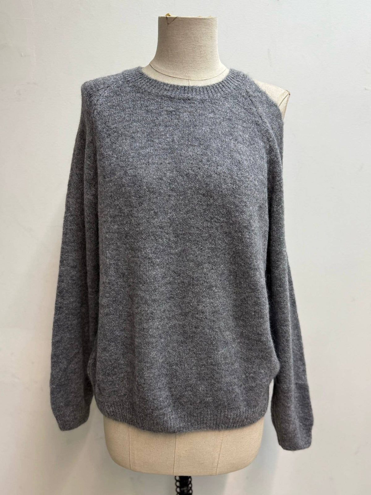 Weicher Strickpullover mit Rundhalsausschnitt und langen Ärmeln