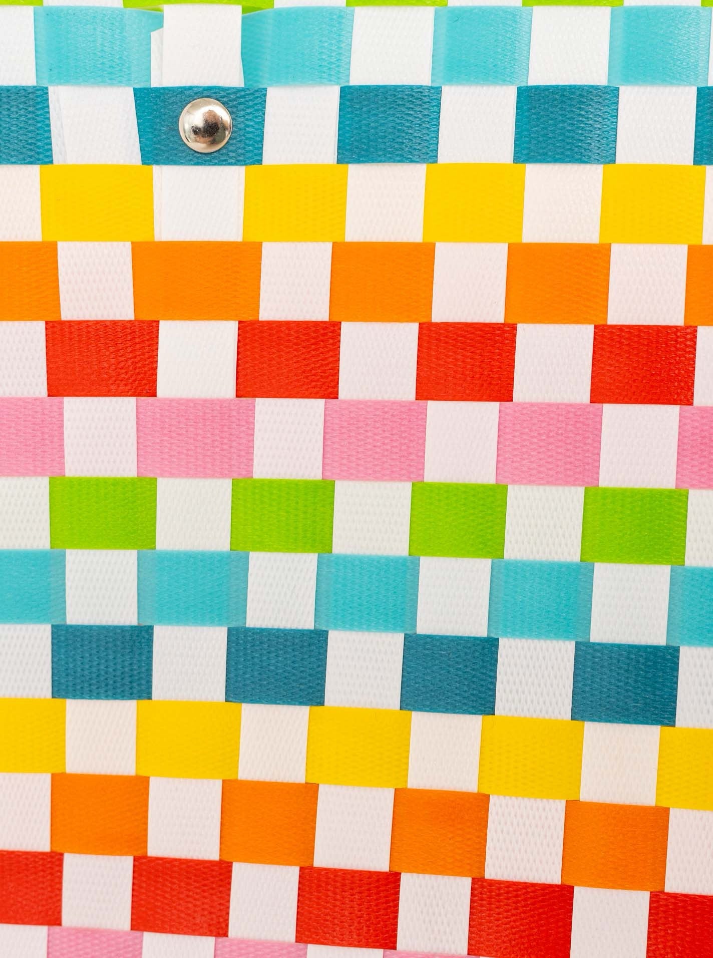 Korbtasche "Karo & Herzen"