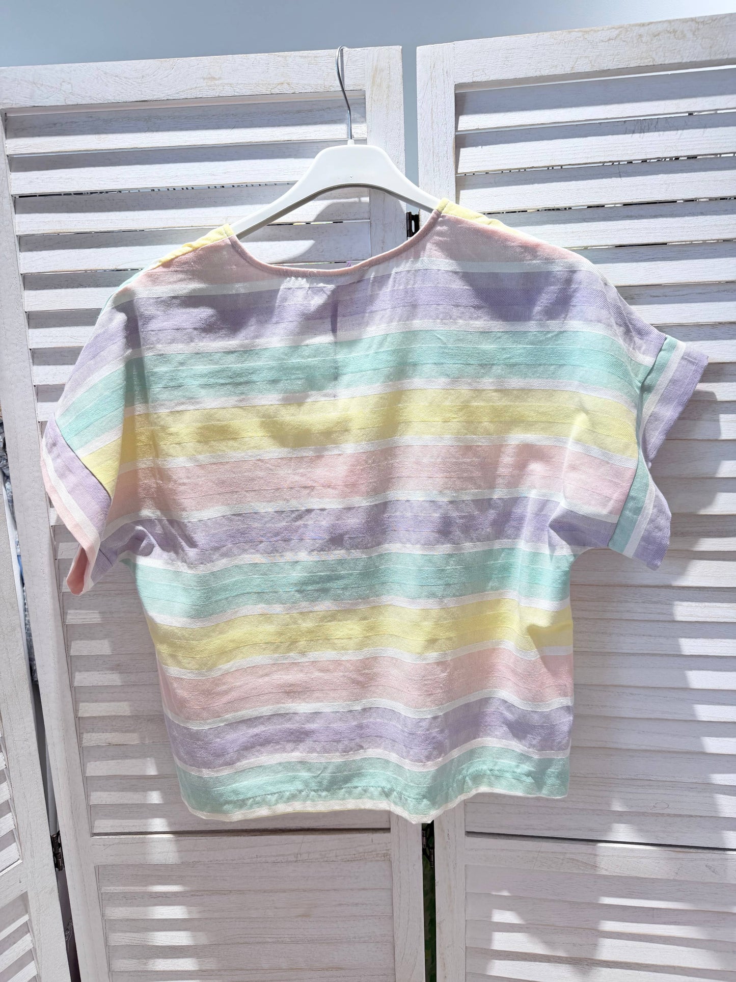 Gestreifte Baumwollbluse