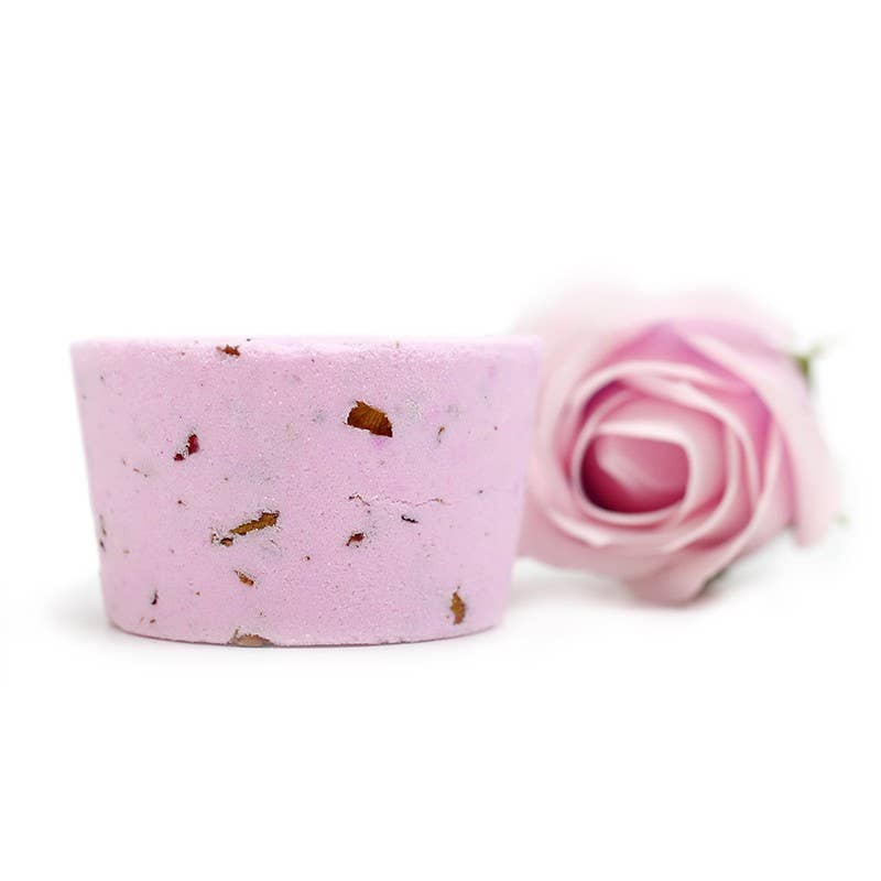 5 Duschbomben mit Rosenblättern