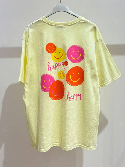 Bedrucktes T‑Shirt Damen Smiley