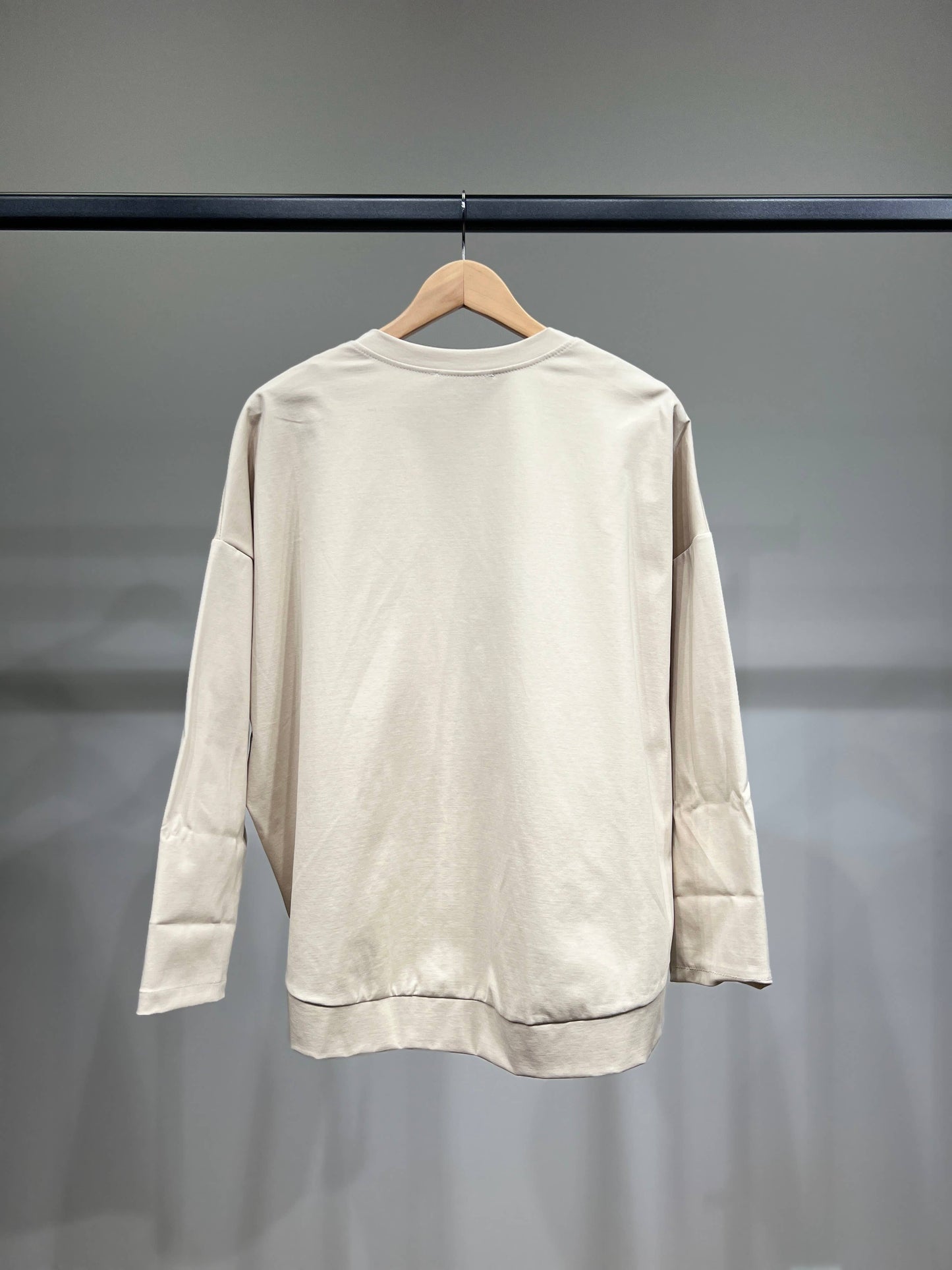 Kurze Weste mit Reißverschluss und V-Ausschnitt aus Baumwolle/Nylon