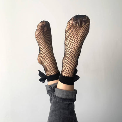 Chloé Netzsocken mit Schleife