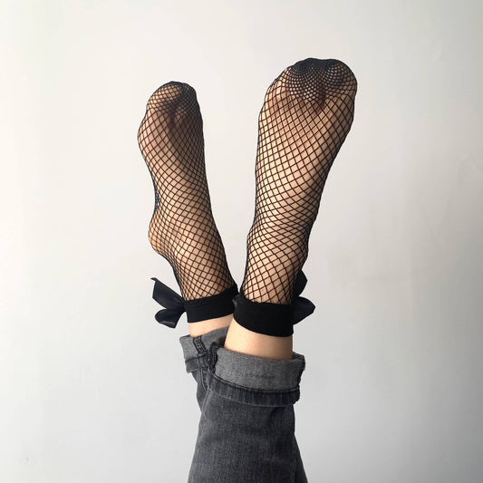 Chloé Netzsocken mit Schleife