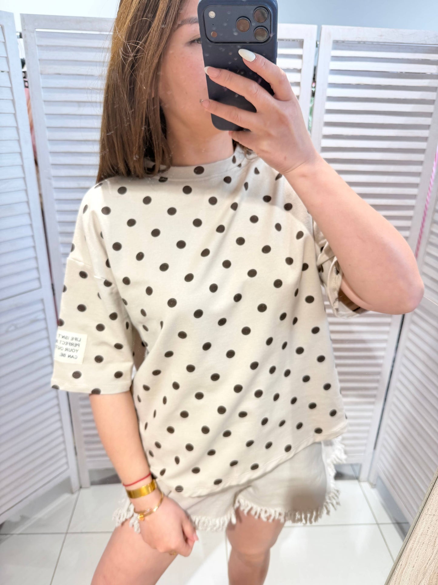 T‑Shirt mit Punkten