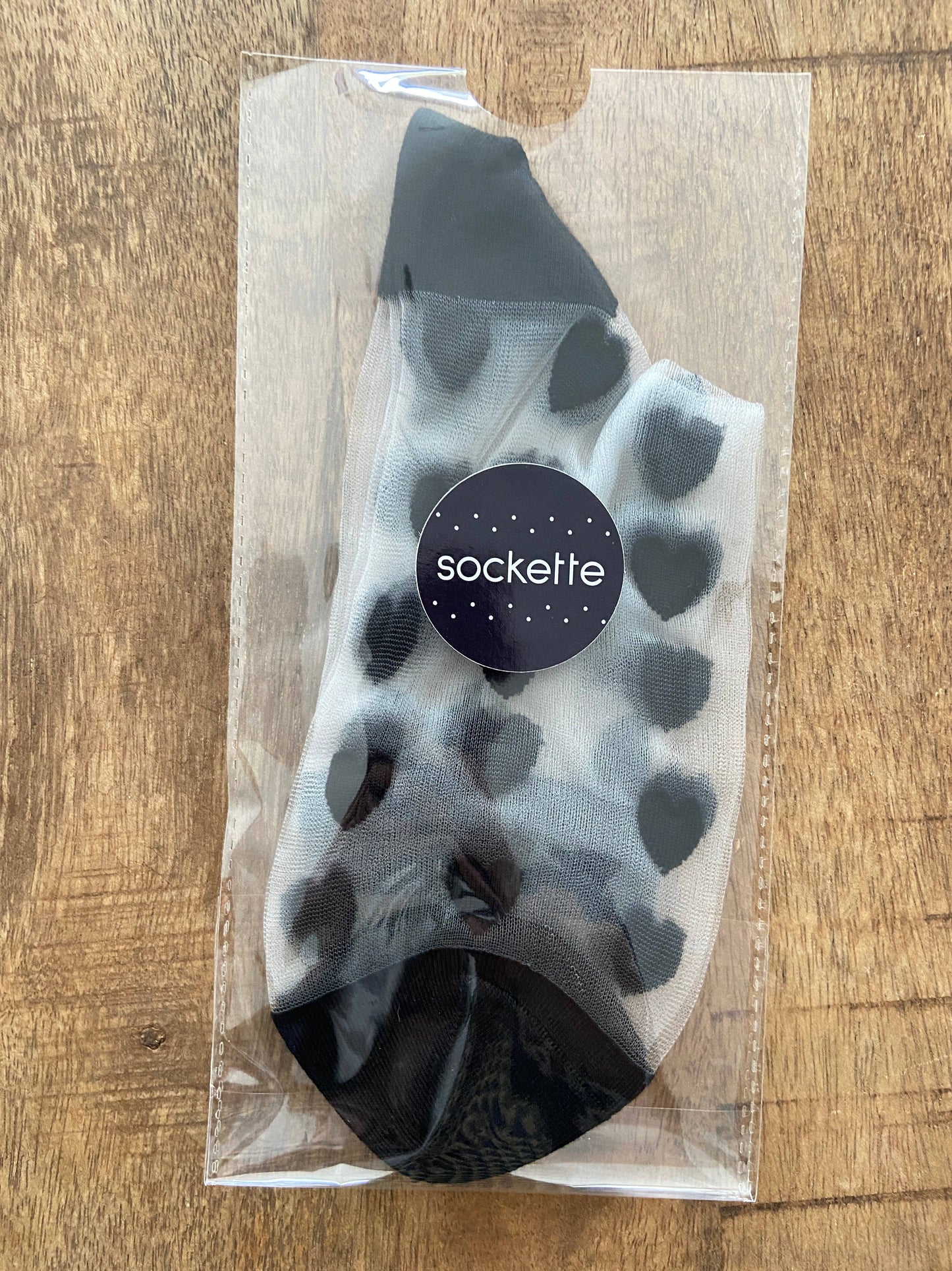 Schwarze Herz-Socken – LAURE Knöchelsocken