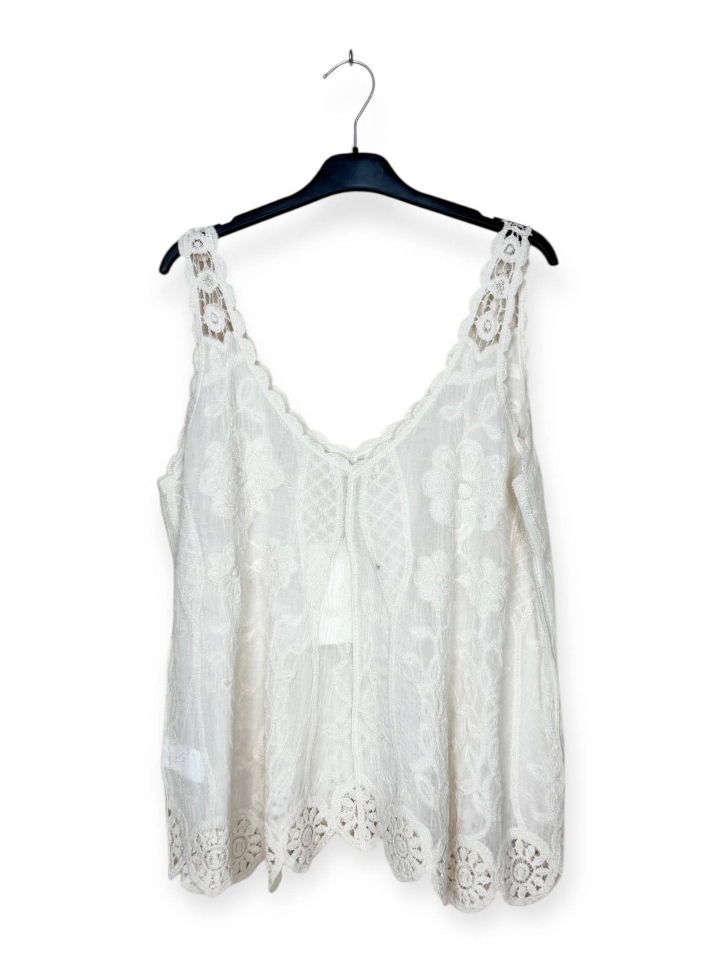 Spitzen-Top mit Blumenmuster