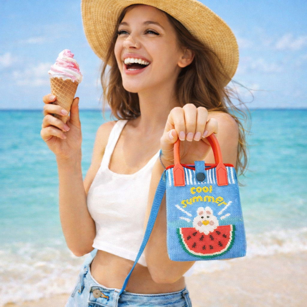 Pixie Bag Hase Sommer Wassermelone - Kleine Urlaubstasche Handytasche
