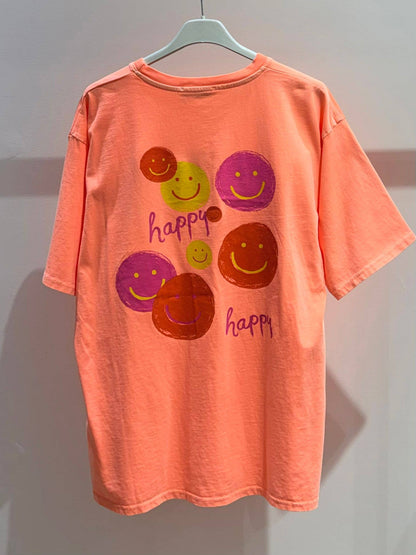 Bedrucktes T‑Shirt Damen Smiley