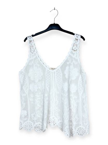 Spitzen-Top mit Blumenmuster