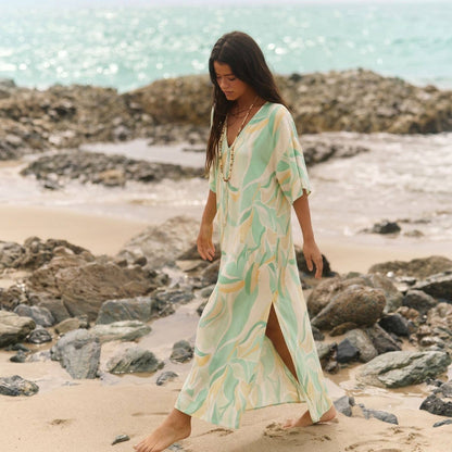 Kokkosammou Maxi-Kaftan Kythera