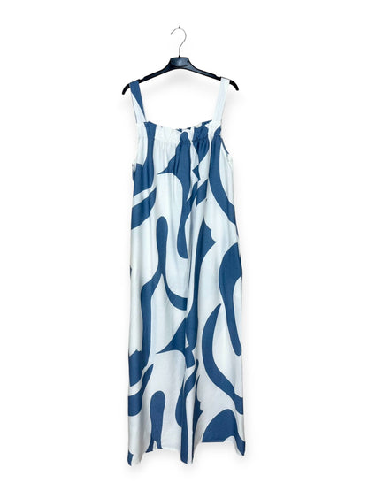 Langes Kleid mit abstrakten Mustern