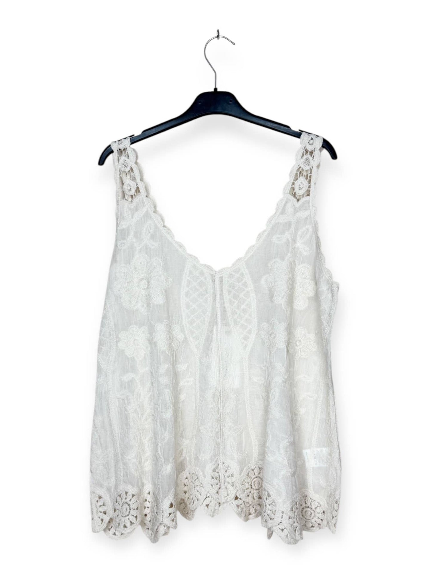 Spitzen-Top mit Blumenmuster