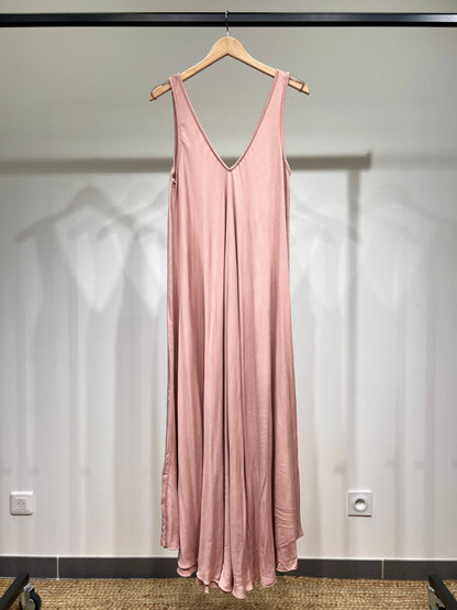 Maxikleid mit V-Ausschnitt und breiten Trägern