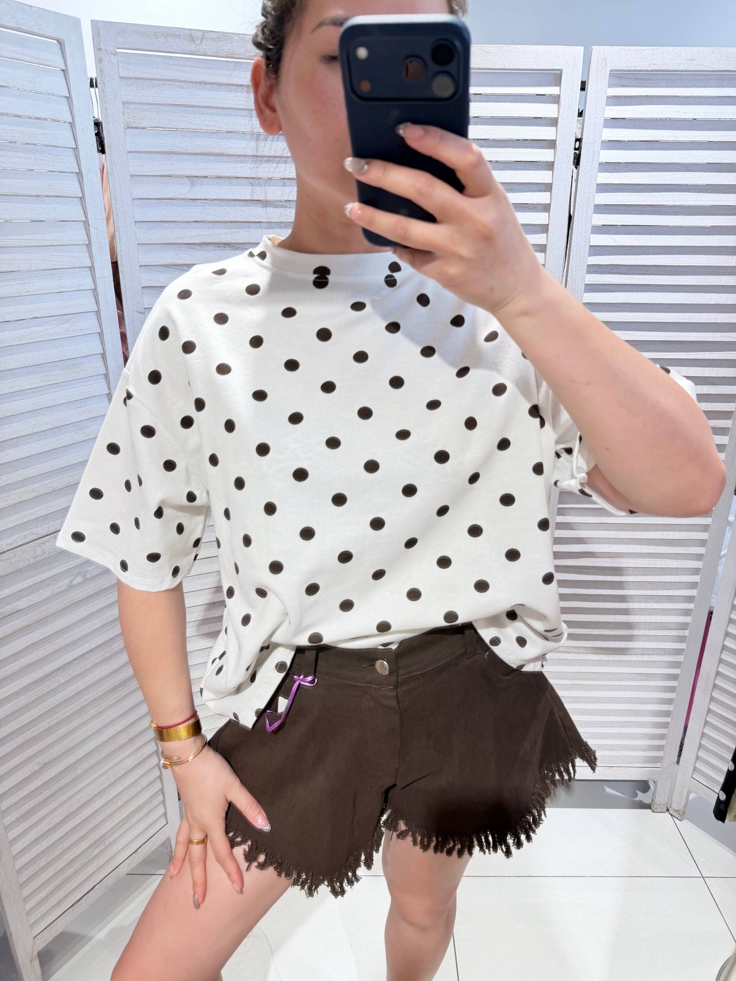 T‑Shirt mit Punkten
