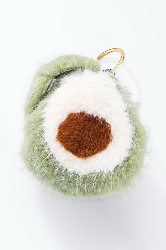 Avocado-Taschenanhänger aus Kunstfell
