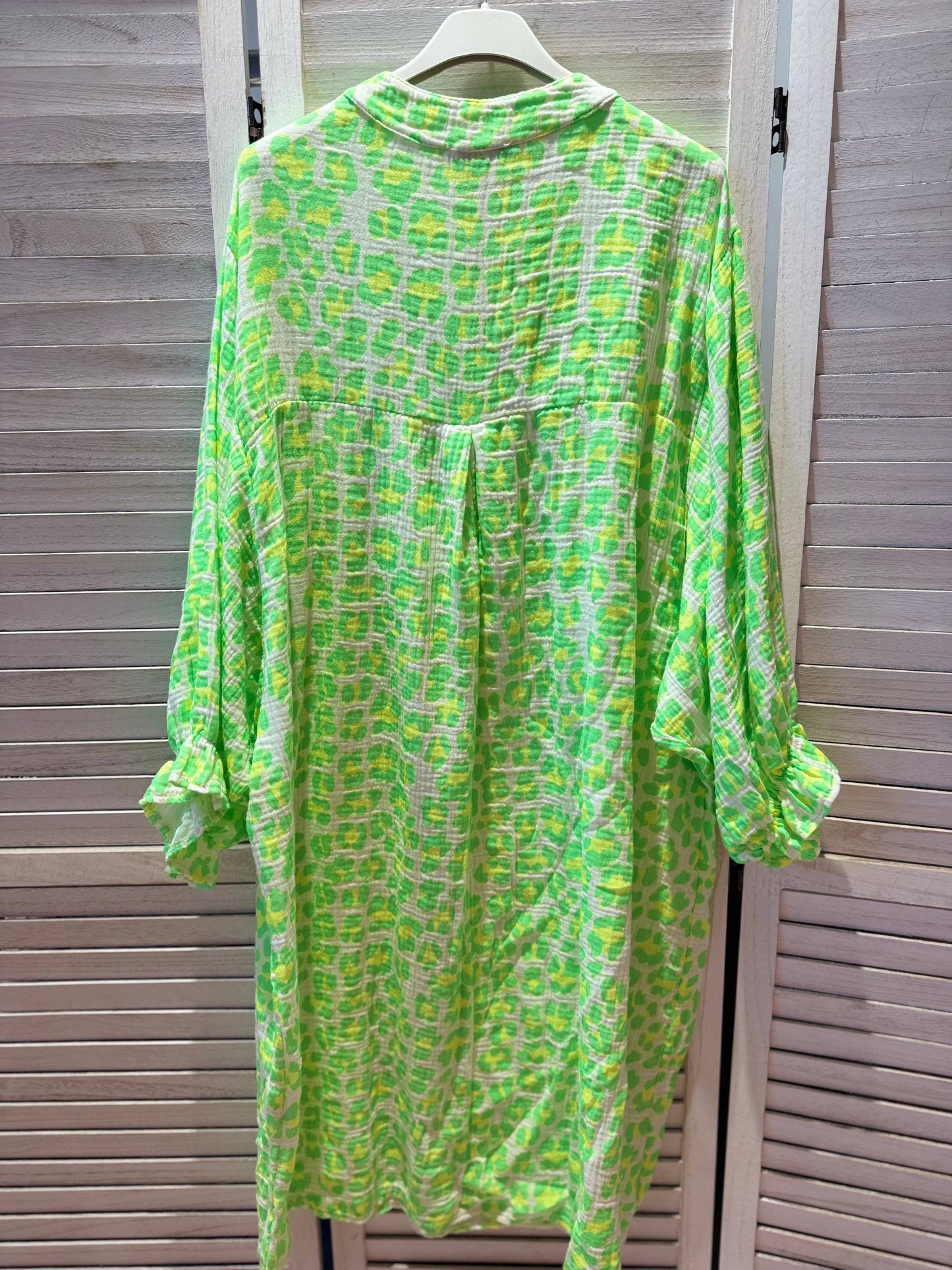Fließendes Kleid Musselin mit Animal-Print