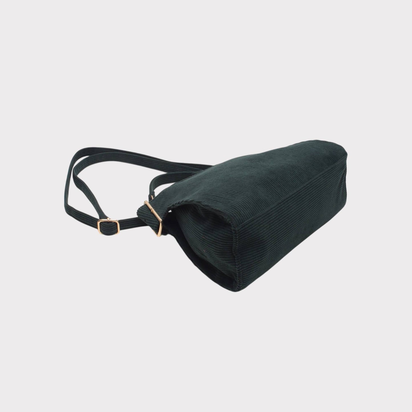 Schultertasche mit Griff, Reißverschluss und gerippter Optik