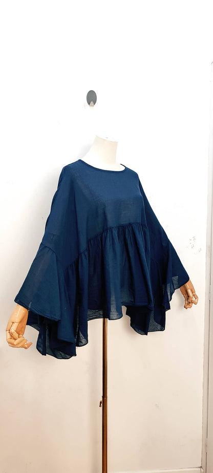 Bluse Oversized Fledermausärmel
