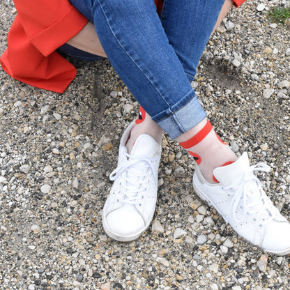 Damen-Fantasiesocken mit roten Lippen