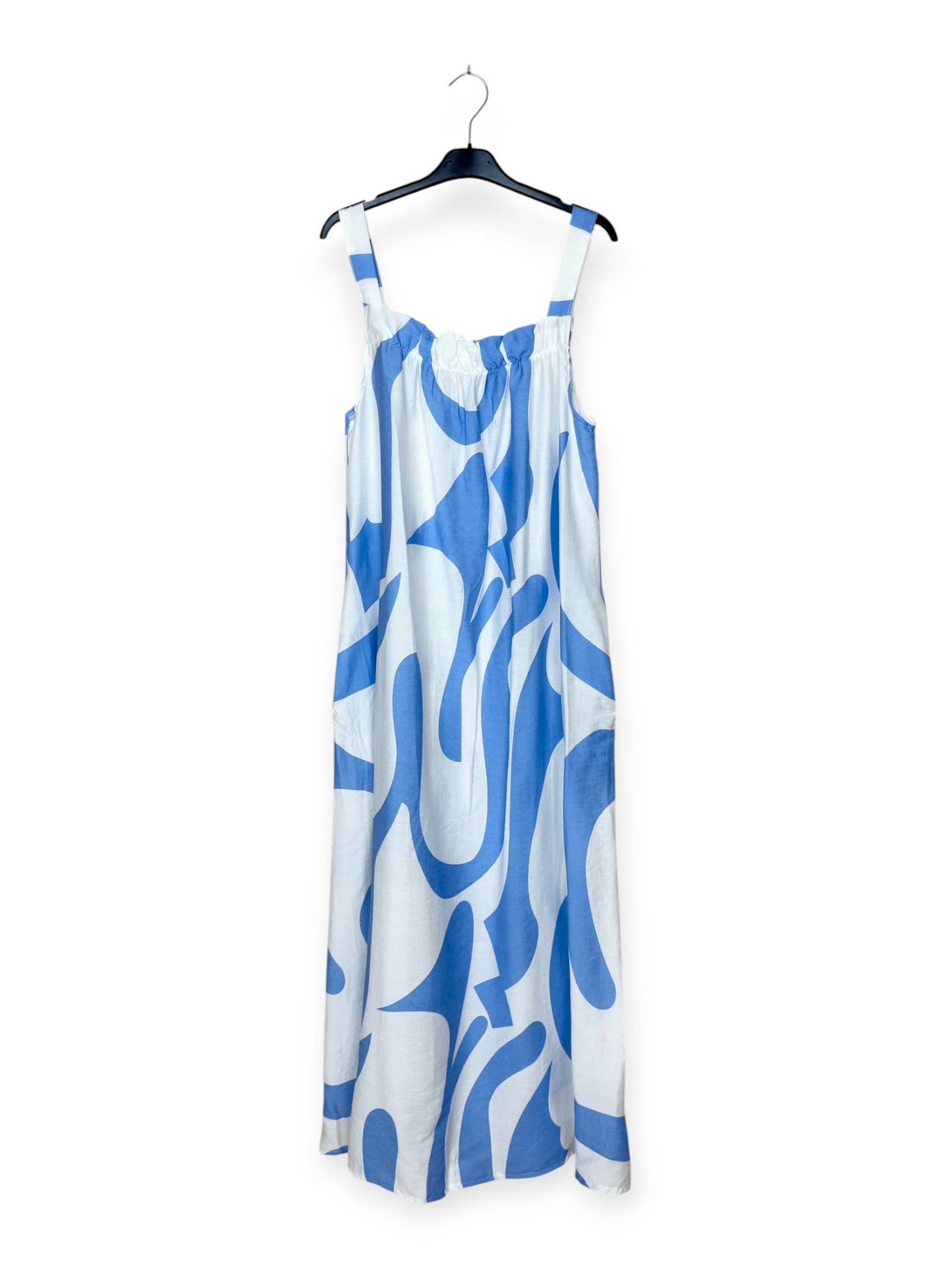 Langes Kleid mit abstrakten Mustern