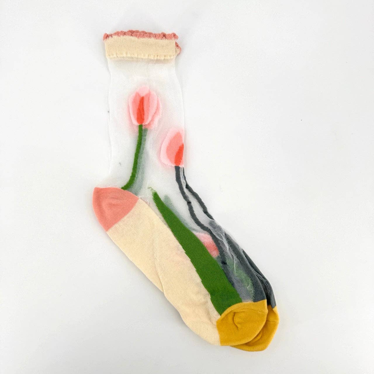 Tulpe - transparente Fantasiesocken