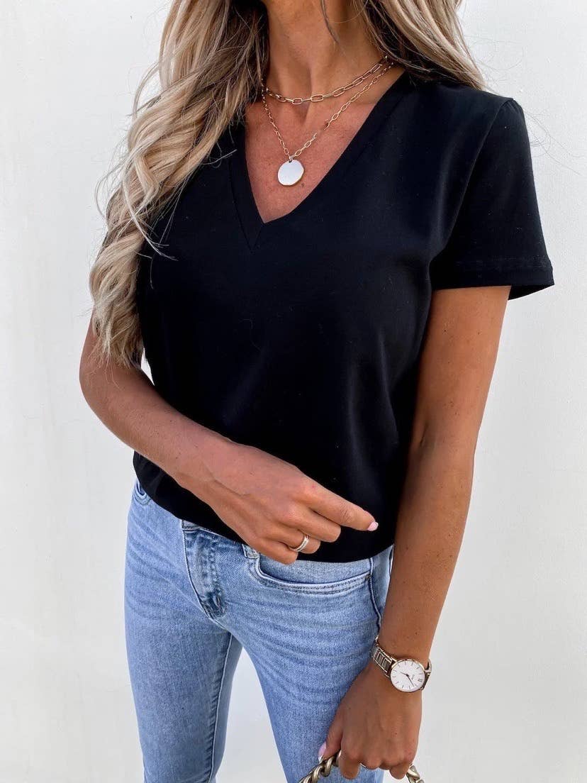 Damen T-Shirt V-Ausschnitt - 2223
