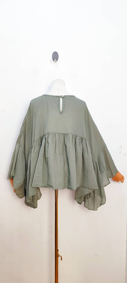 Bluse Oversized Fledermausärmel