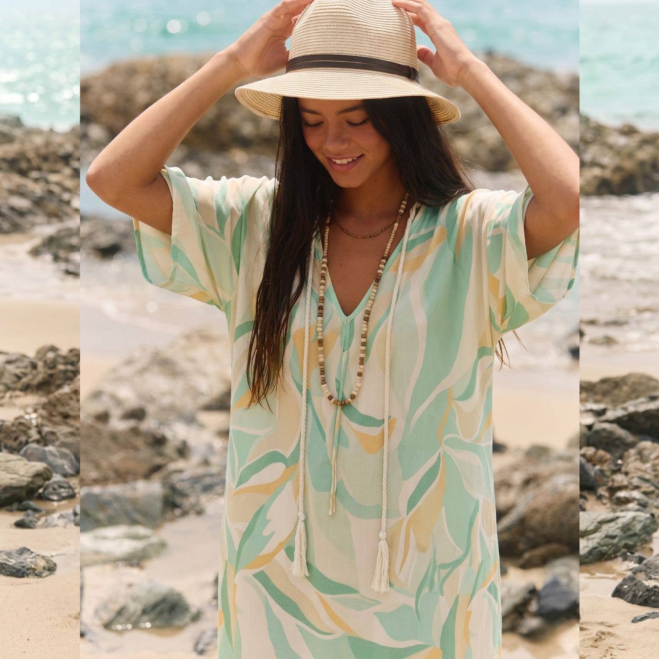Kokkosammou Maxi-Kaftan Kythera