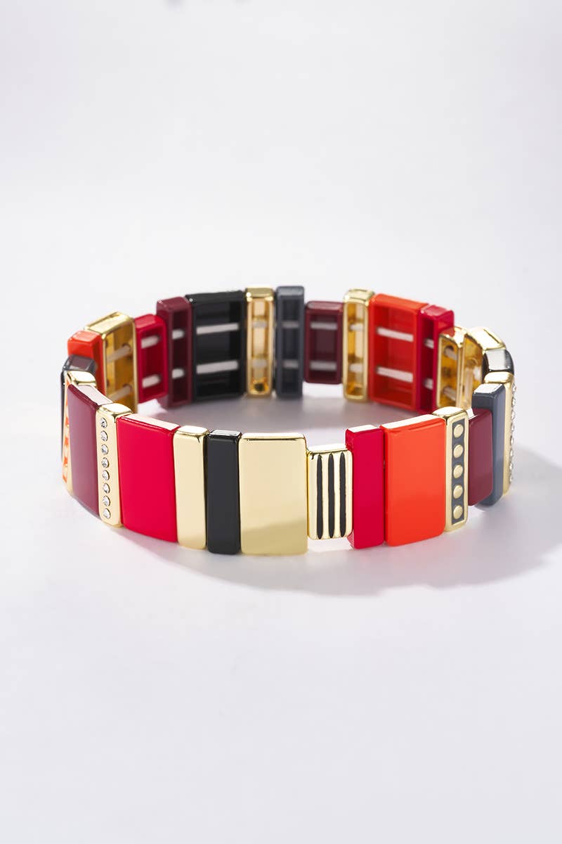 Asymmetrisches buntes Armband