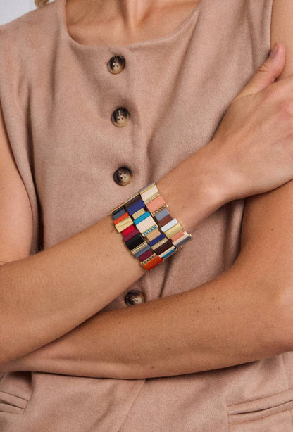 Asymmetrisches buntes Armband