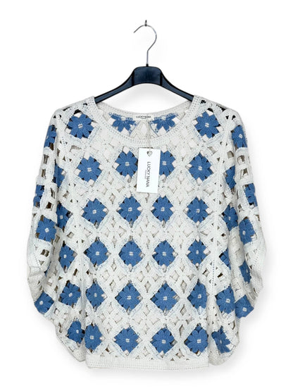 Durchbrochenes Top mit Blumenmuster