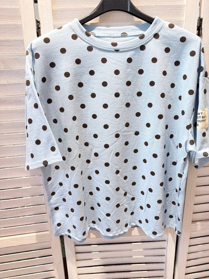Gepunktetes T-Shirt aus Baumwolle