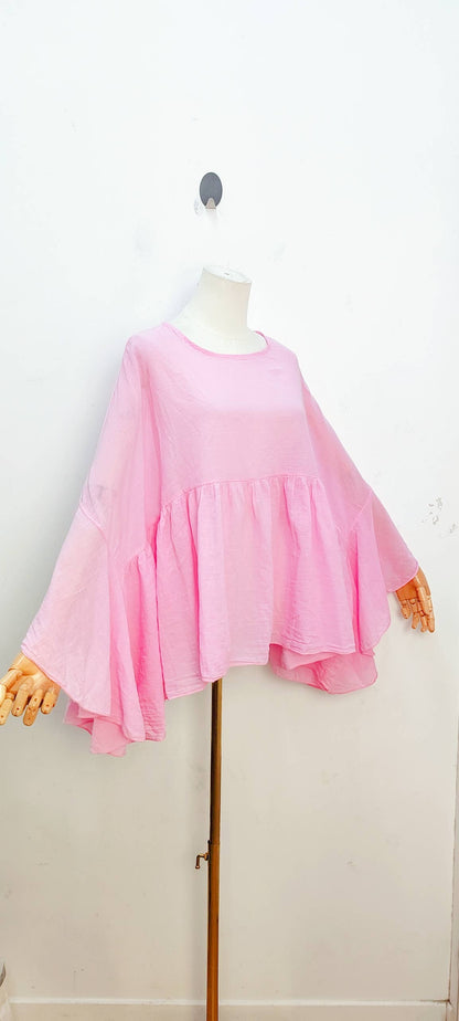 Bluse Oversized Fledermausärmel