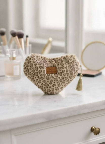 Herz-Täschchen Leopard 18 cm