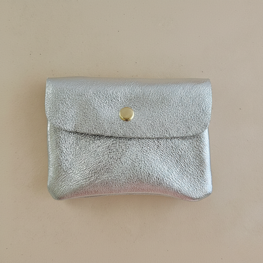 Kangoobis Leder-Geldbörse: Silber