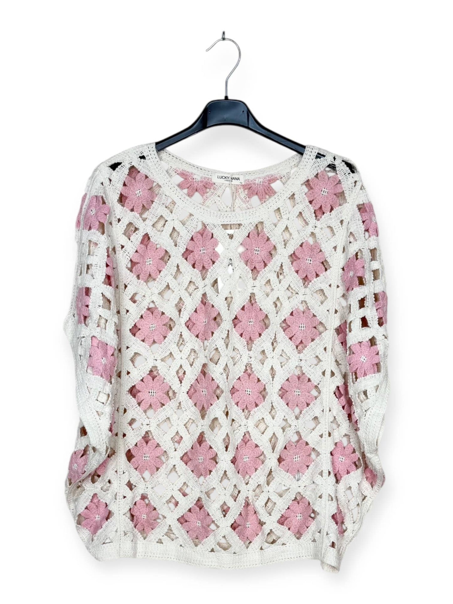 Durchbrochenes Top mit Blumenmuster