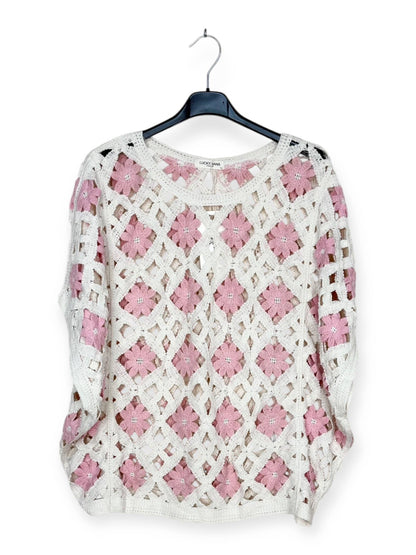 Durchbrochenes Top mit Blumenmuster