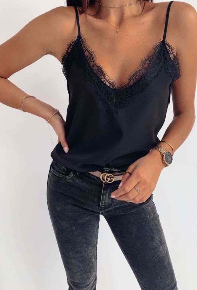Tanktop mit Spitze - 9503