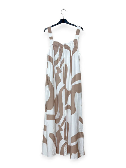 Langes Kleid mit abstrakten Mustern