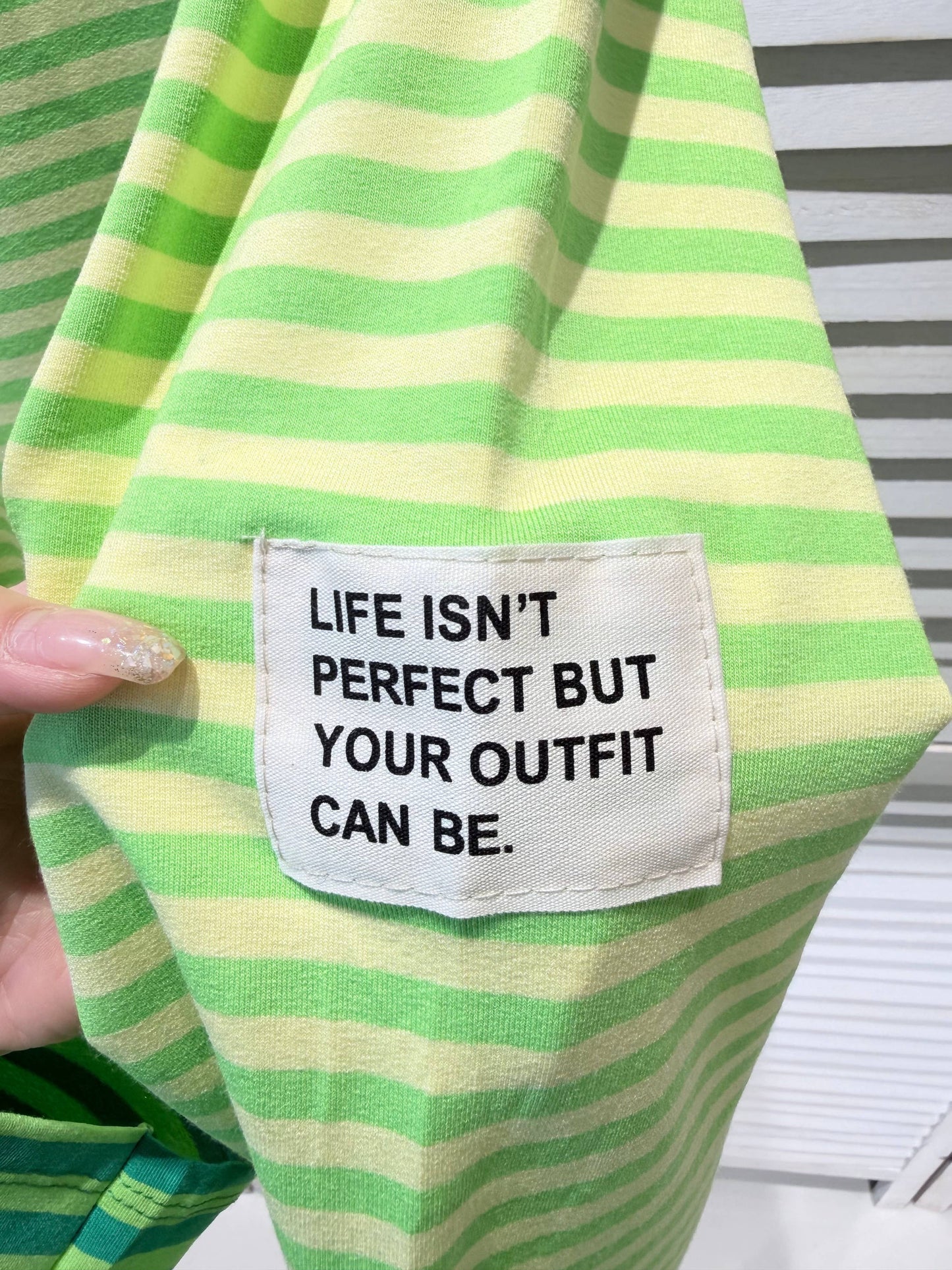 Gestreiftes T-Shirt Langarm