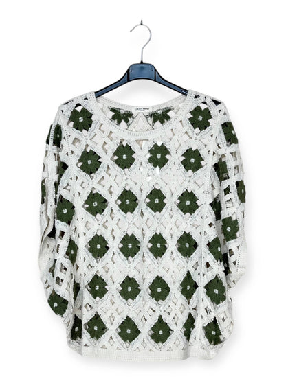 Durchbrochenes Top mit Blumenmuster