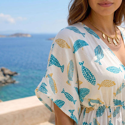 Kokkosammou kurzer Kaftan kleiner Fisch