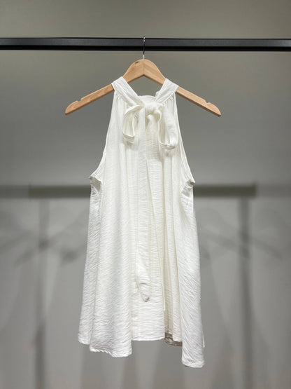Weites Halter-Top, ärmellos, rückenfrei, mit Bindung, ausgestellter Schnitt