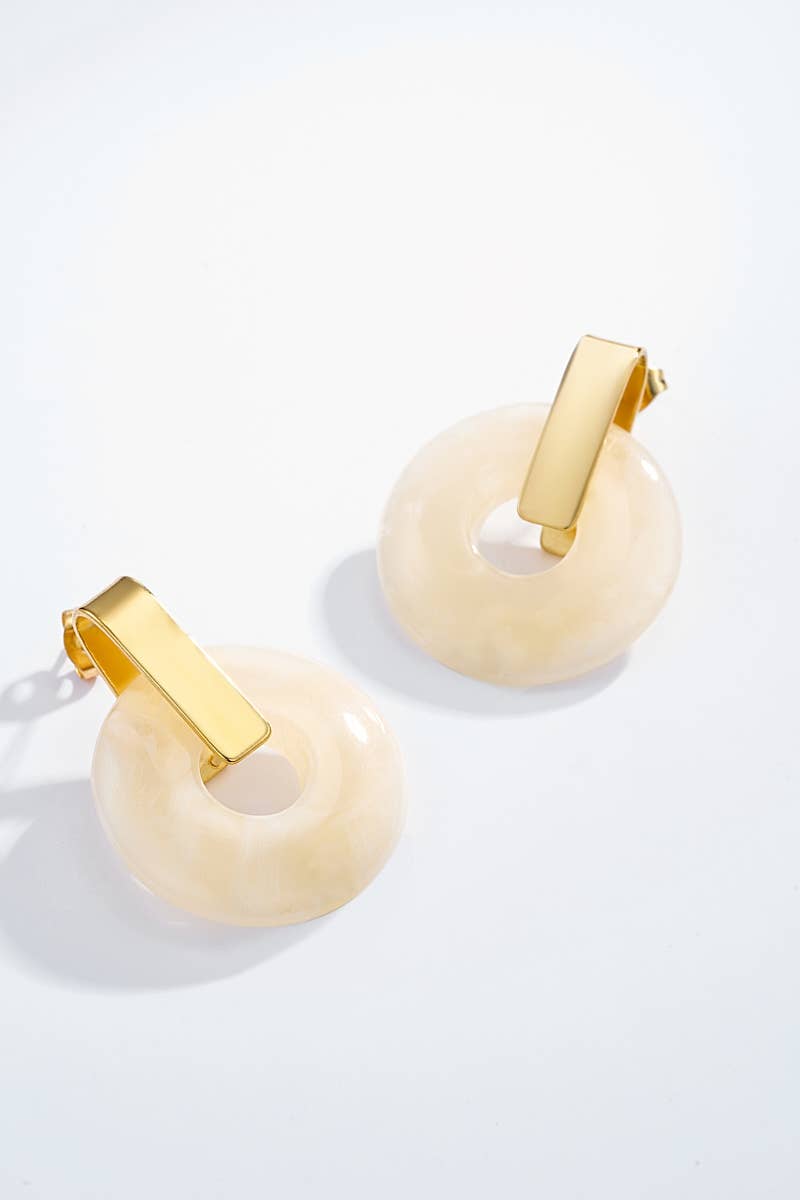 Edelstahlohrstecker rund
