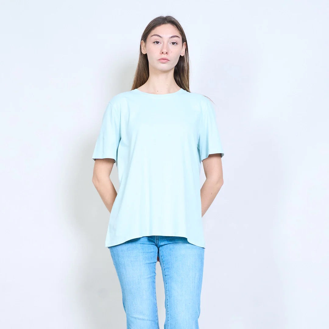 Entspanntes, schlichtes, kurzärmliges Jersey-T-Shirt mit Rundhalsausschnitt