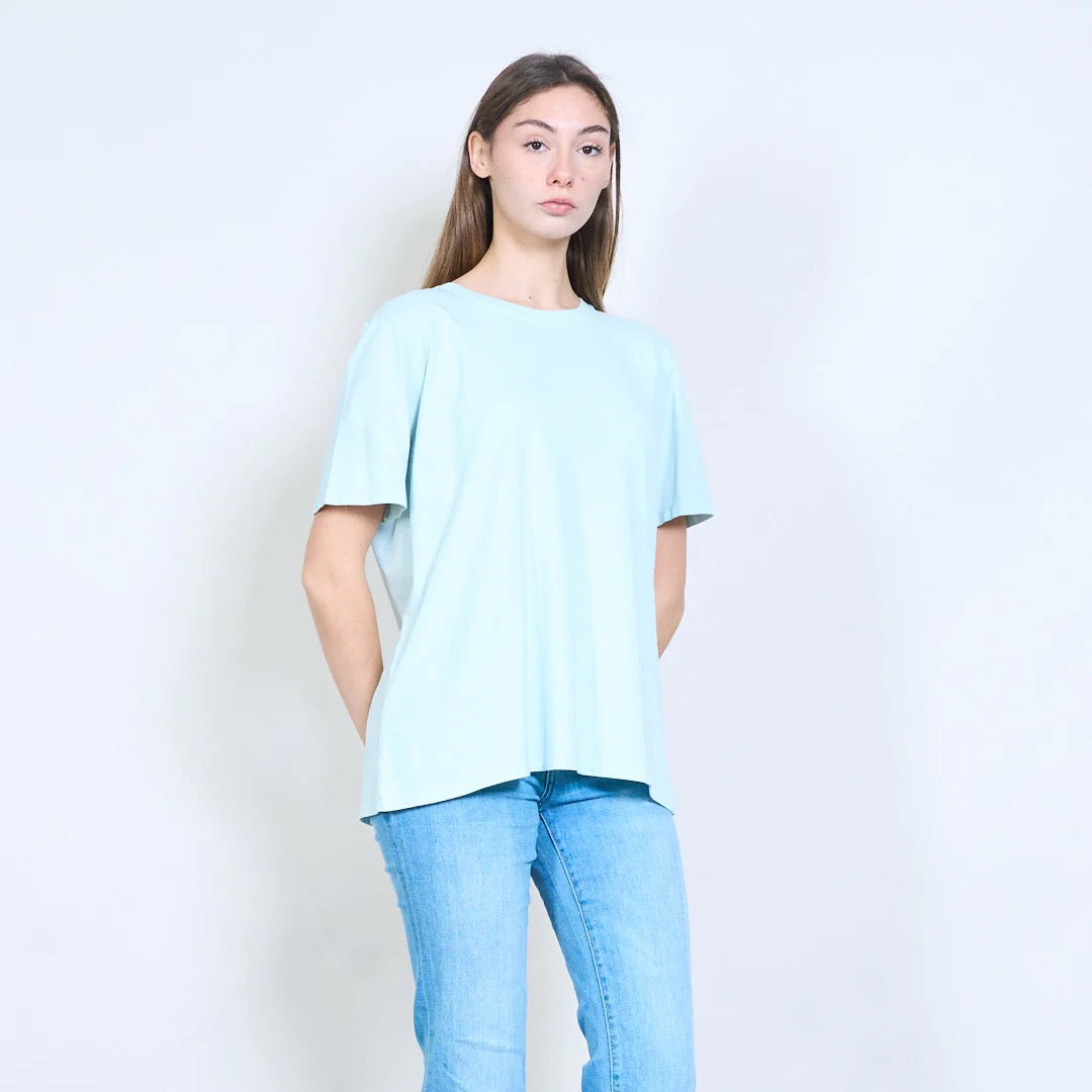 Entspanntes, schlichtes, kurzärmliges Jersey-T-Shirt mit Rundhalsausschnitt