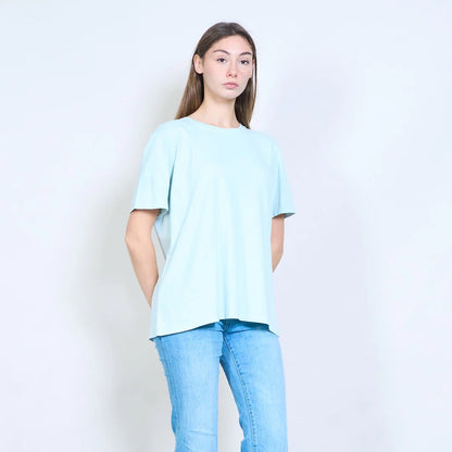 Entspanntes, schlichtes, kurzärmliges Jersey-T-Shirt mit Rundhalsausschnitt