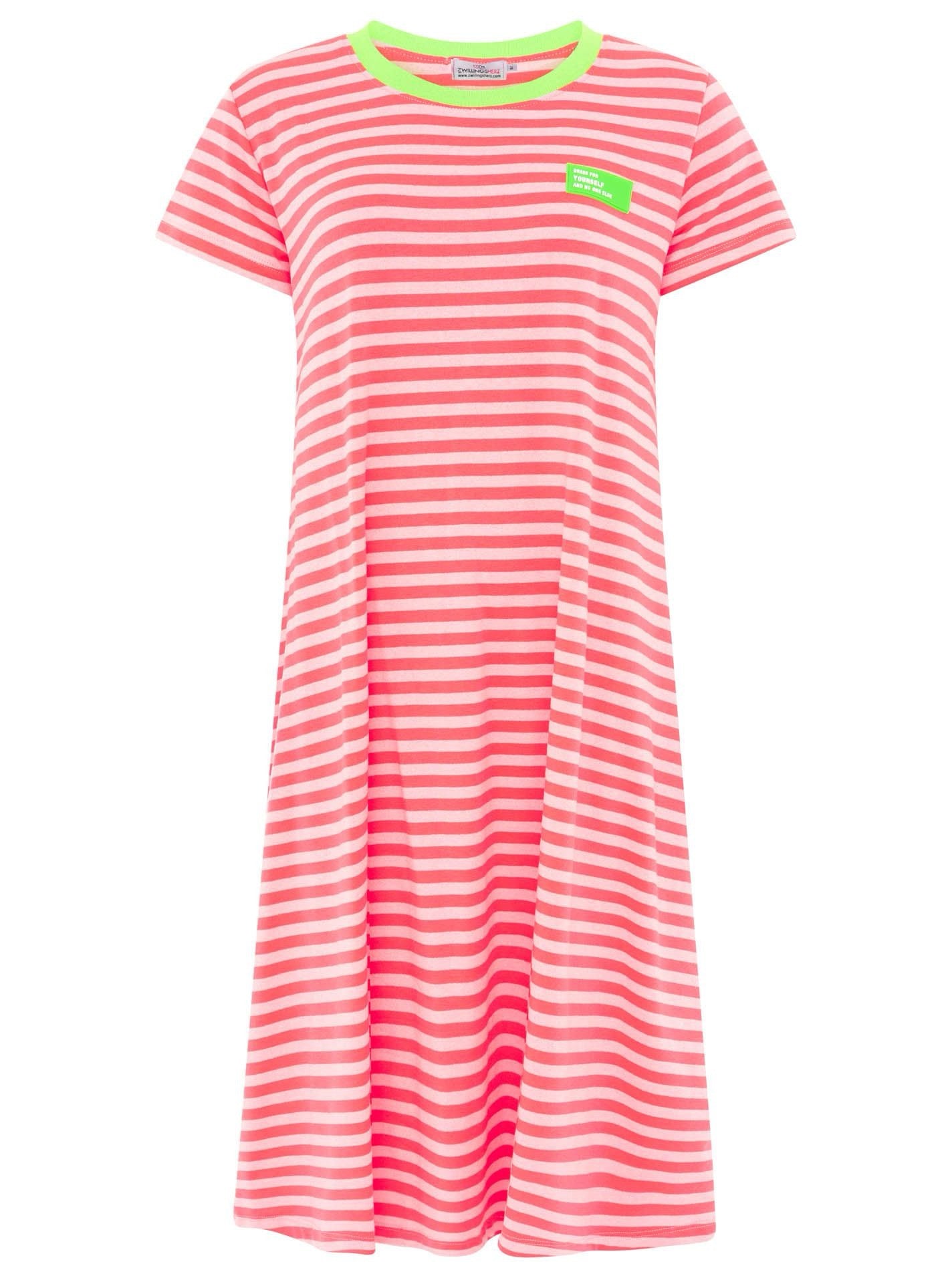 Sweat Kleid "Neon Streifen"